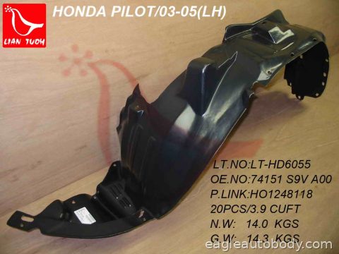 PILOT 03-05 LT FENDER LINER ASSY 07108*L