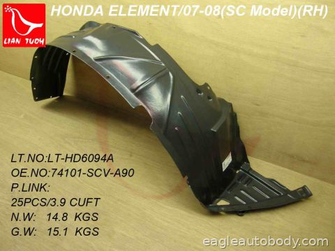 ELEMENT 07-08 RT FENDER LINER*SC MODEL 07112*E