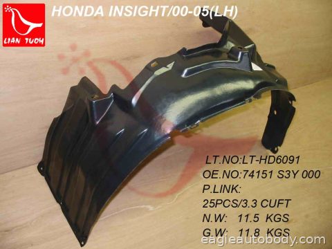 INSIGHT 00-06 LT FT FENDER LINER*ALL HO1250104