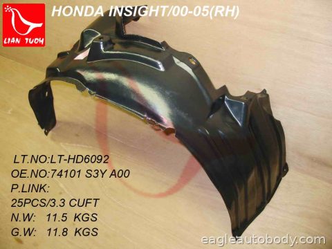 INSIGHT 00-06 RT FT FENDER LINER*ALL HO1251104