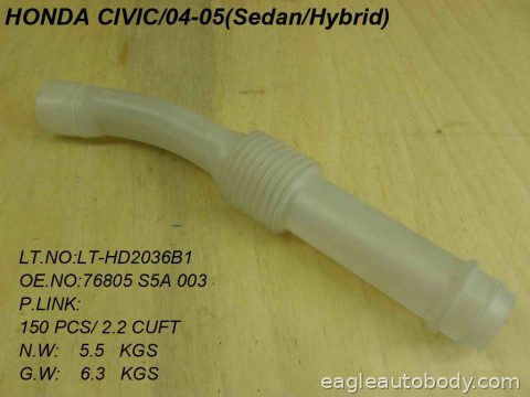 CIVIC 04-05 WASHER TANK ASSY*SDN; HOSE ONLY HO1288144