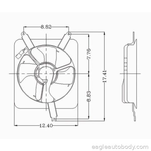 PRELUDE 92-96 COND FAN ASSY*EXC.SI*=ACCORD PRELUDE*610040