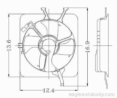 CRV 99-01 CONDENSER FAN ASSY CRV*610180