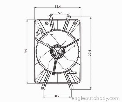 MDX 01-02 COND.FAN ASSY*=PILOT-610620 MDX*610620