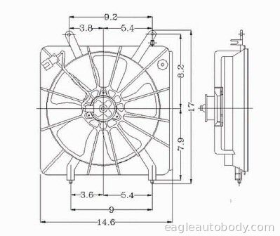 ACCORD 98-02 RADIATOR FAN ASSY*4CYL*FOR DENSO ACCORD**600060