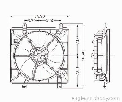 CRV 97-01 RAD FAN ASSY*(ON RT SIDE) CRV*600170