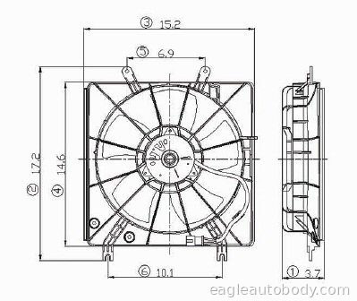 ACCORD 03-07 RADIATOR FAN ASSY*V6*SDN/CPE ACCORD**600690