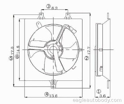 PILOT 16-20 RAD.FAN ASSY*LT.SIDE PILOT-601490