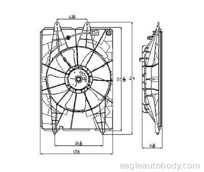 RIDGELINE 06-08 RAD.FAN ASSY*LH RIDGELNE-601060