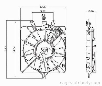 FIT 07-08 COND.FAN ASSY*RH SIDE FIT-611010