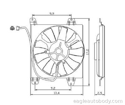 CRV 07-09 COND FAN ASSY CRV*610820