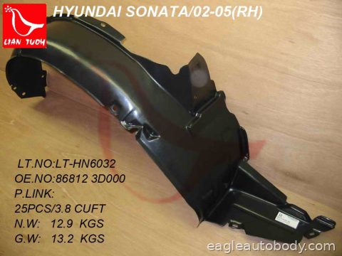 SONATA 02-05 LT FENDER LINER 08810*L