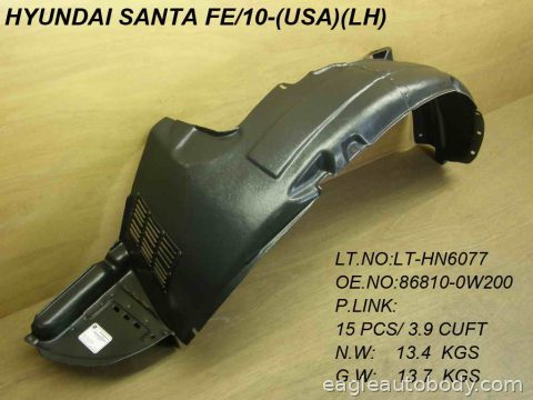 SANTA FE 10-12 LT.FT.FENDER LINER 08812-6L