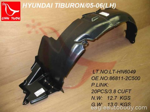 TIBURON 05-06 LT FT FENDER LINER*PLASTIC LINE HY1250109