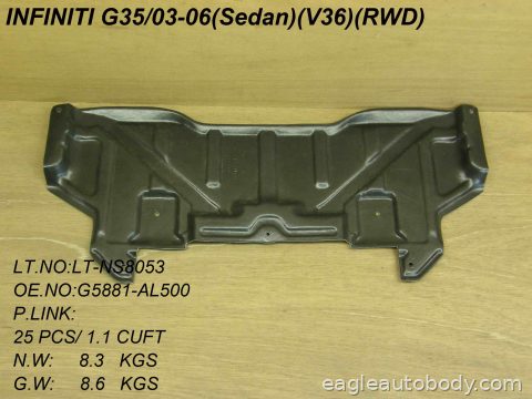 G35 03-06 LOWER ENGINE COVER*SDN; RWD IN1228127