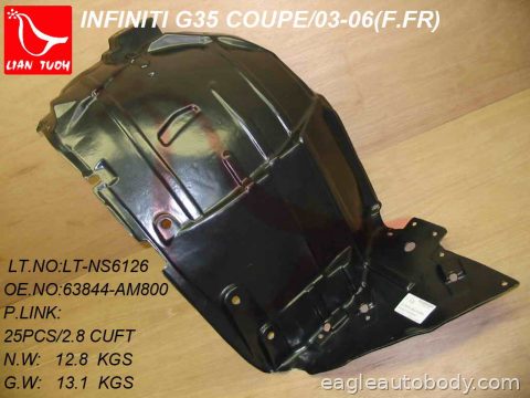 G35 03-07 RT.FRONT SECTION FENDER LINER*CPE 06708*E