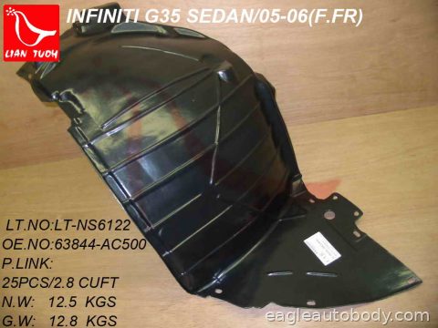 G35 05-06 RT.FT.SECTION FENDER LINER*SDN 06710*R