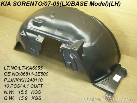 SORENTO 07-09 LT FENDER LINER*BASE/LX MODEL* 06219.10*H