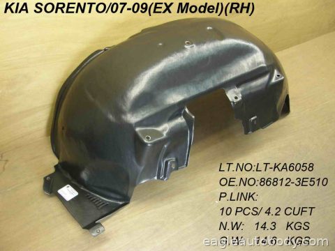 SORENTO 07-09 RT FENDER LINER*EX MODEL 06219.10*R