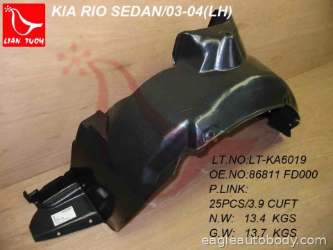RIO 03-05 LT.FT.FENDER LINER 06216-4L