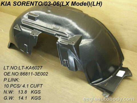 SORENTO 03-06 LT FT FENDER LINER*LX KI1250107