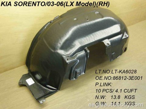 SORENTO 03-06 RT FT FENDER LINER*LX KI1251107