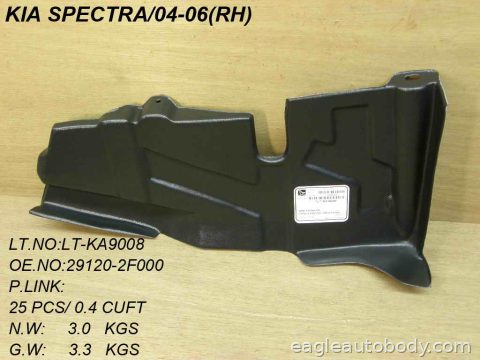 SPECTRA 04-09 RT FT FENDER LINER KI1251116