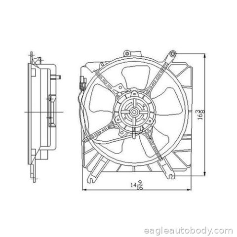RIO 03-05 RAD FAN ASSY*1.6LT.ENG RIO-601160