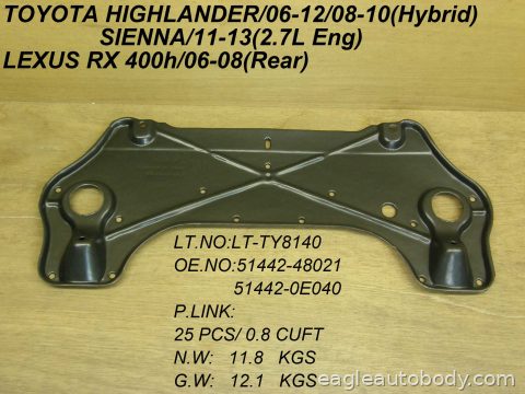 RX400H 06-08 LOWER ENGINE COVER*RR LX1228129