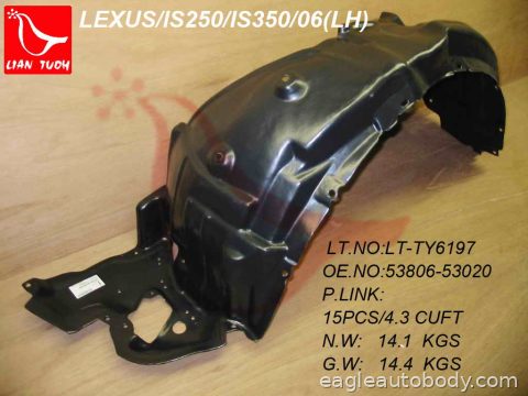 IS250/350 06-08 LT.FT.FENDER LINER*SDN 10308-6L