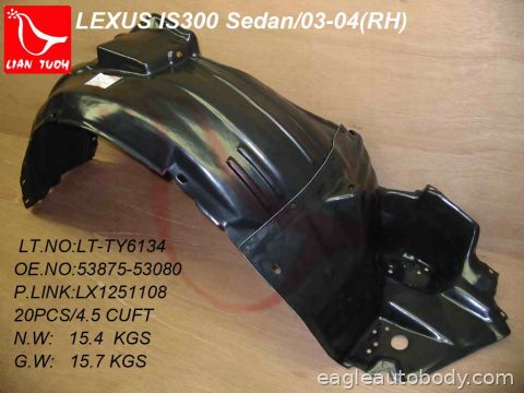 IS300 03-05 RT FT FENDER LINER*FENDER LINER; LX1251108