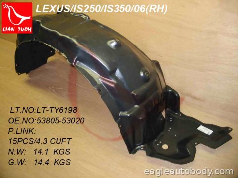 IS250/350 06-08 RT.FT.FENDER LINER*SDN 10308-6R