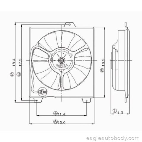 ES300 99-01 COND.FAN ASSY*=CAMRY*610870 ES300-610870