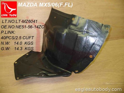 MX-5 MIATA 06-08 LT FT FENDER LINER*LOWER; PL MA1250102