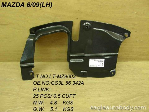 6 09-13 LT FT FENDER LINER MA1250112