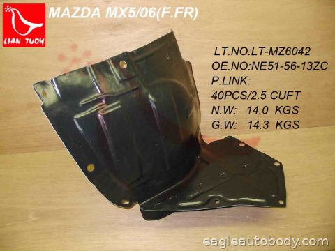 MX-5 MIATA 06-08 RT FT FENDER LINER*LOWER; PL MA1251102