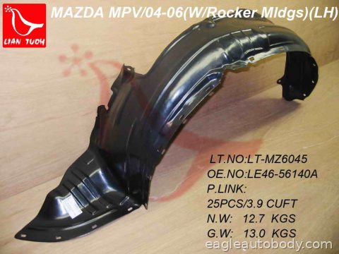 MPV 04-06 RT FT FENDER LINER*W/ROCKER MOLDING MA1251104