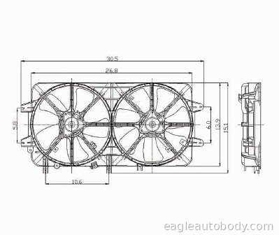 626 00-02 COOLING FAN ASSY*2.0LT.ENG 626*620450