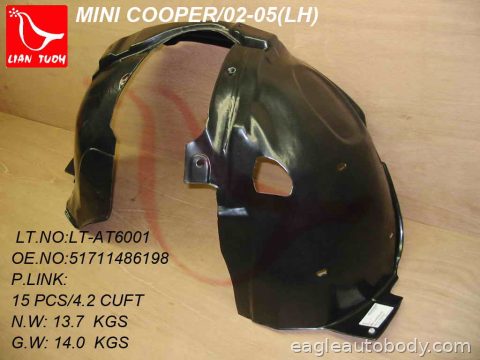 COOPER 02-08 LT FT FENDER LINER MC1248101