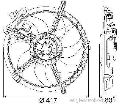 MINI COOPER 07-13 COOLING FAN ASSY*S/JOHN COO MINICOPR-622560