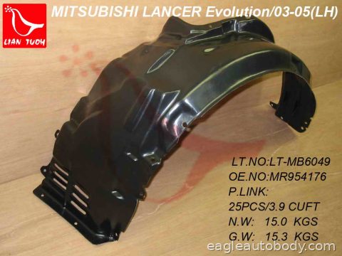 LANCER 03-06 LT FT FENDER LINER*PLASTIC LINER MI1250106