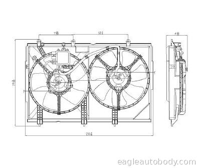 OUTLANDER 03-06 RADIATOR COOLING FAN ASSY*DUA MI3115117