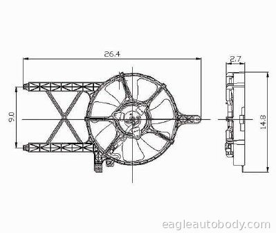 FRONTIER 05-06 COND FAN ASSY*4.0LT*=XTERR 5-8 FRONTIER*610960
