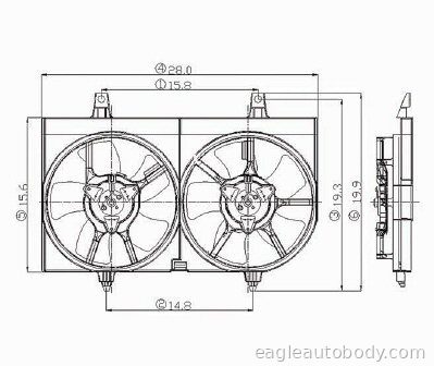 MAXIMA 02-03 COOLING FAN ASSY*I30 02-04 MAXIMA**620710