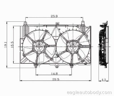 G35 03-06 COOLING FAN ASSY*SDN/CPE*=03-07 CPE G35-620980