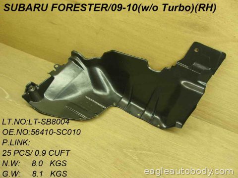 FORESTER 09-13 LOWER ENGINE COVER*RH; W/O TUR SU1228103