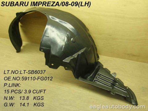 IMPREZA 08-11 LT.FENDER.LINER*09-11 STI*=WRX 08504-2L
