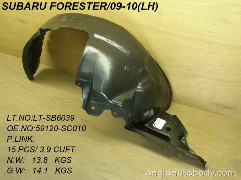 FORESTER 09-13 LT FT FENDER LINER SU1248118