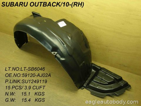 OUTBACK 10-15 RT FT FENDER LINER*TO 7-14 SU1249119