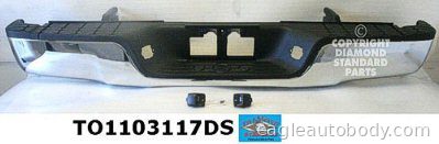 TUNDRA 07-13 RR BUMPER.ASSY*CHR*W/O SENSOR.H TUNDRA-407900